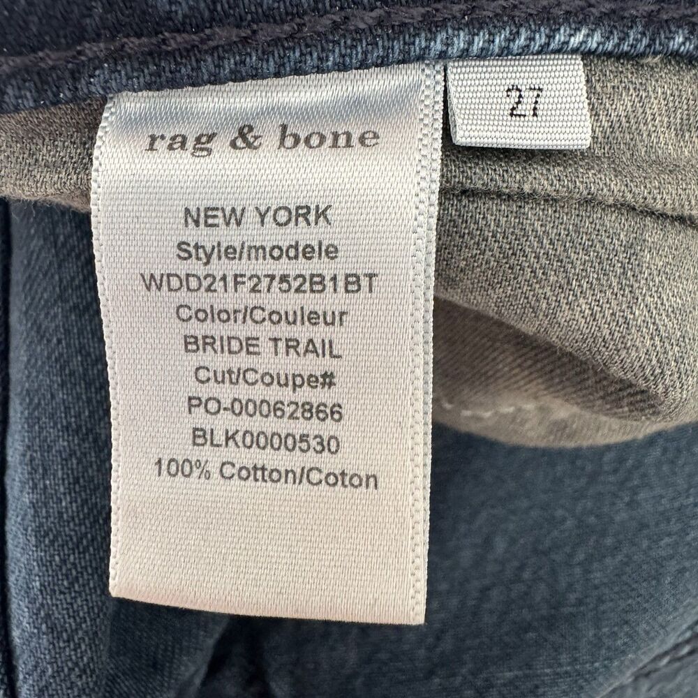 Rag & Bone Andi High Rise Ankle Wide Leg Jeans Women 27 Blue Dark Wash $268 NWOT - Picture 9 of 9